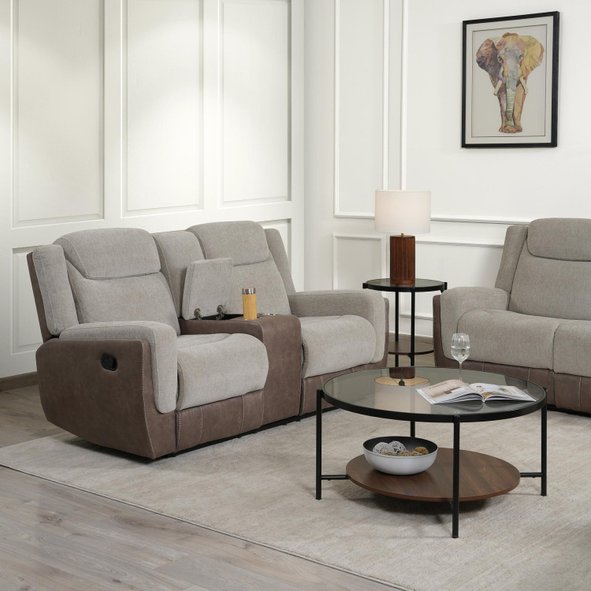 Grey 2 seater recliner sofa best sale